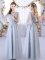 Tulle Sleeveless Floor Length Court Dresses for Sweet 16 and Appliques