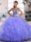Lavender Off The Shoulder Lace Up Beading and Ruffles 15th Birthday Dress Sleeveless