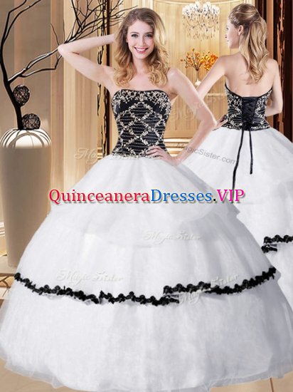 Sleeveless Lace Up Floor Length Beading Sweet 16 Dress - Click Image to Close