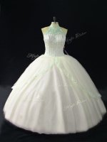Beading Ball Gown Prom Dress White Lace Up Sleeveless Floor Length(SKU PSSW1109-2BIZ)