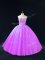 Dramatic Purple Ball Gowns Sweetheart Sleeveless Tulle Floor Length Lace Up Beading Sweet 16 Dress