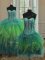 Wonderful Three Piece Multi-color Lace Up Quinceanera Gowns Beading Sleeveless Floor Length