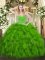 Floor Length Green Sweet 16 Quinceanera Dress Sweetheart Sleeveless Lace Up