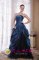 Koloa Hawaii/HI Beautiful A-Line / Princess Strapless Sweep / Brush Train Taffeta and Tulle Hand Made Flowers Quinceanera Dama Dress with Pick-ups