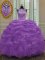 Free and Easy Scoop Beading and Pick Ups Sweet 16 Dresses Purple Lace Up Sleeveless Floor Length