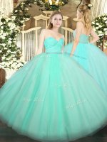 Smart Sleeveless Zipper Floor Length Beading and Lace 15th Birthday Dress