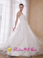 Sola Norway White A-Line / Princess Halter Taffeta and Organza Rhinestones Quinceanera Dama Dress Brush Train(SKU PDATS110BIZ)