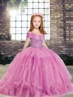 Lilac Sleeveless Beading Floor Length Pageant Dress(SKU PAG1222-4BIZ)