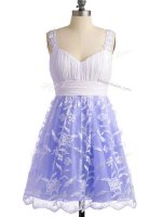 Lavender Sleeveless Lace Lace Up Vestidos de Damas for Prom and Party and Wedding Party(SKU SWBD155-9BIZ)
