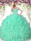 Shining Sleeveless Lace Up Floor Length Beading and Ruffles Quinceanera Dresses