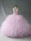 Trendy Sleeveless Lace Up Floor Length Beading and Ruffles Sweet 16 Dresses