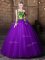 Enchanting One Shoulder Sleeveless Pattern Lace Up Vestidos de Quinceanera