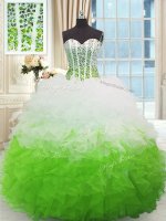 Decent High Low Ball Gowns Sleeveless Multi-color 15 Quinceanera Dress Lace Up