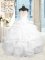 White Lace Up Sweetheart Beading and Ruffles Quinceanera Dresses Organza Sleeveless