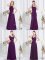 Stunning Halter Top Chiffon Sleeveless Floor Length Court Dresses for Sweet 16 and Lace and Ruching