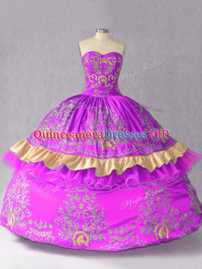 Glittering Sleeveless Embroidery and Bowknot Lace Up Quinceanera Gowns - Click Image to Close
