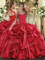 Sleeveless Ruffles Lace Up Vestidos de Quinceanera