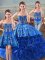 Floor Length Royal Blue Quinceanera Gown Sweetheart Sleeveless Lace Up