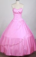 Mexican Exquisite Ball Gown Sweetheart Neck Floor-length Baby Pink Quinceanera Dress LZ426006