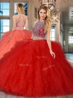 Fashion Scoop Sleeveless Backless Floor Length Beading and Ruffles Quinceanera Dresses(SKU SXQD009BIZ)