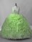 Noble Ball Gowns Fabric With Rolling Flowers Sweetheart Sleeveless Beading Lace Up Quinceanera Gowns Brush Train