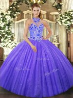 Purple Lace Up Sweet 16 Dress Beading and Embroidery Sleeveless(SKU SJQDDT1273002-3BIZ)