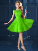Knee Length A-line Cap Sleeves Vestidos de Damas Lace Up(SKU BMT0137B-13BIZ)