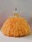 Colorful Floor Length Orange Sweet 16 Dresses Sweetheart Sleeveless Lace Up