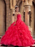Albia Iowa/IA Sun City Perfect Ruched Sweetheart strapless Bodice and Beaded Decorate Bust For Quinceaners Dress With Ruffles Layered