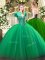 Dramatic Ball Gowns 15th Birthday Dress Turquoise Sweetheart Tulle Sleeveless Floor Length Lace Up