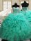 Organza Sweetheart Sleeveless Lace Up Beading and Pick Ups Quinceanera Dress in Apple Green