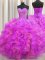 Multi-color Sleeveless Beading and Ruffles Floor Length Sweet 16 Dress