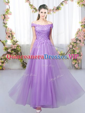 Sweet Sleeveless Lace Up Floor Length Lace Quinceanera Dama Dress
