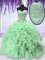 Hot Selling Apple Green Sweetheart Neckline Beading and Ruffles 15 Quinceanera Dress Sleeveless Lace Up