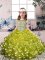 Scoop Sleeveless Organza Glitz Pageant Dress Beading and Ruffles Lace Up