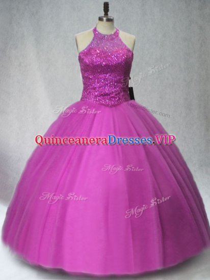 Hot Selling Floor Length Ball Gowns Sleeveless Purple Sweet 16 Quinceanera Dress Lace Up - Click Image to Close