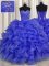 Stunning Floor Length Ball Gowns Sleeveless Royal Blue 15 Quinceanera Dress Lace Up