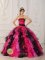 Maplewood New Jersey/ NJ Ruffles Strapless Multi-color Quinceanera Gowns With Appliques Tulle For Sweet 16
