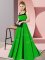 Chiffon Sleeveless Floor Length Vestidos de Damas and Belt