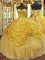 Tulle Sleeveless Floor Length Ball Gown Prom Dress and Pick Ups and Hand Made Flower