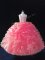 Ball Gowns Little Girl Pageant Dress Coral Red Straps Organza Sleeveless Floor Length Zipper