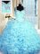 Sophisticated Sleeveless Zipper Floor Length Beading and Ruffles Quinceanera Dress
