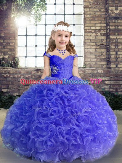 Enchanting Floor Length Ball Gowns Sleeveless Purple Pageant Dress Wholesale Lace Up - Click Image to Close