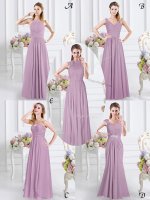 Sweetheart Cap Sleeves Chiffon Vestidos de Damas Beading and Ruching Zipper