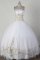 Clearance Ball Gown Strapless Floor-length White Quincenera Dresses TD26007