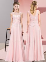 Sleeveless Zipper Floor Length Beading and Appliques Quinceanera Dama Dress(SKU BMT0374-6BIZ)