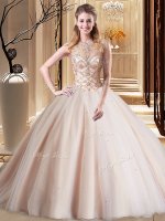 Scoop Sleeveless Tulle Sweet 16 Dresses Beading Brush Train Lace Up(SKU SJQDDT889002-1BIZ)