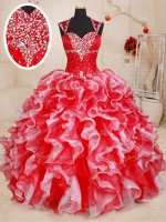 Admirable Straps Sleeveless Beading and Ruffles Lace Up Party Dresses(SKU PSSW0150BIZ)
