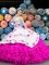Nice Floor Length Lace Up 15th Birthday Dress Multi-color for Military Ball and Sweet 16 and Quinceanera with Appliques and Embroidery and Ruffles