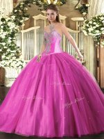 Sweetheart Sleeveless Tulle Sweet 16 Dress Beading Lace Up(SKU SJQDDT1428002-2BIZ)